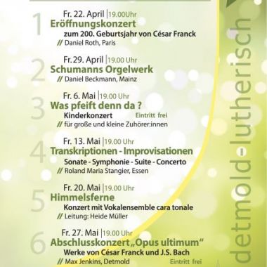 Flyer Orgelfrühling 2022