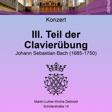 Plakat Konzert 3. Teil der Clavierübung