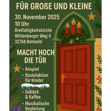 30.11.2025, 10:00 Uhr, Adventsgottesdienst für Große und Kleine, Dreifaltigkeitskirche Detmold