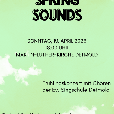 Vier Chöre der Evangelischen Singschule Detmold, in der wöchentlich über 100 Kinder und Jugendliche im Chorsingen ausgebildet werden, laden zu einem Frühlingskonzert mit jungen Stimmen ein. Die Kinderchöre Martinis (Standort Detmold, Martin-Luther-Kirche) und Kampinos (Standort Hiddesen, St. Michael im Kampe) vereinen Sängerinnen und Sänger im Alter von 9 bis 12 Jahren. Die Kinder sammeln hier ihre ersten Erfahrungen im ein- bis dreistimmigen Chorgesang. Im April nehmen sie am Wettbewerb „Jugend singt“ in Essen teil. Der Jugendchor VoiceKamp, der bereits in Brakel zu Gast war, war zuletzt gemeinsam mit dem Jugendchor MYC bei regionalen und überregionalen Konzerten in Detmold, Marienmünster und Belgien zu hören. Auch der Jugendchor MYC wird im April am Wettbewerb „Jugend singt“ teilnehmen. MYC und VoiceKamp werden ein vielseitiges Programm mit Solo- und Chorstücken aus dem Pop-Bereich bieten, darunter anspruchsvolle a-capella Balladen wie „Light in the Hallway“ (Pentatonix), aber auch mitreißende, aktuelle Hits wie „Don´t Kill My Vibe“ (Tove Lo). Das gesamte Konzert spannt einen großen Bogen von geistlicher Musik und Traditionals hin zu vielen verschiedenen Popchor-Klängen.