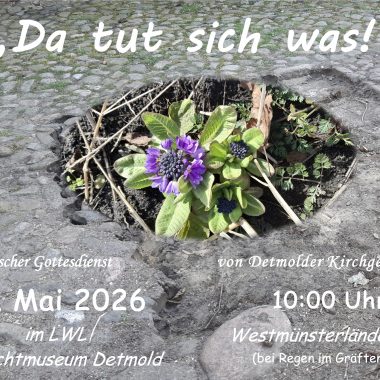 Plakat Christi Himmelfahrts Freiluft Gotesdienst im Freillichtmuseum Detmold kath ref. luth.